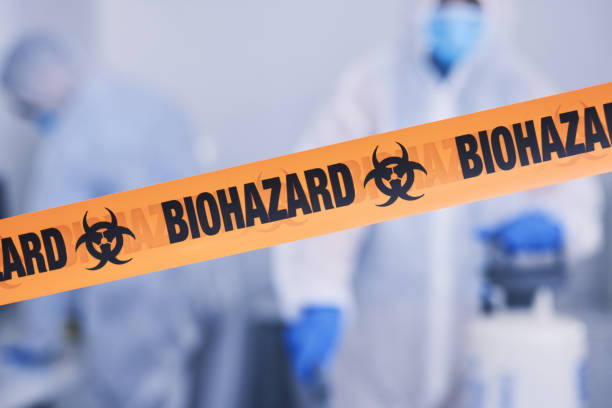 Professional Biohazard Cleanup technician working in Linden, MI